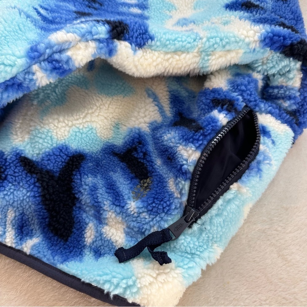NWT Free People Movement Rocky Ridge Fleece Pullover Jacket Ocean Tie Dye Combo - Picture 8 of 13